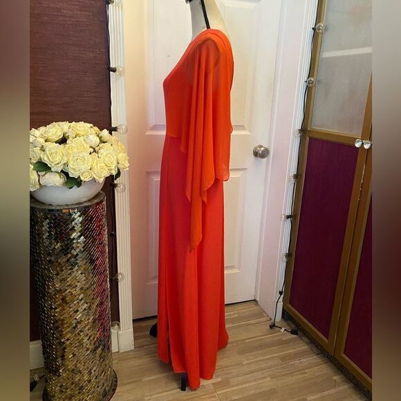 BCBG Maxazria coral color maxi dress, size 8 - Picture 3 of 10